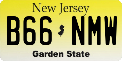 NJ license plate B66NMW