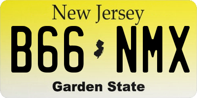 NJ license plate B66NMX