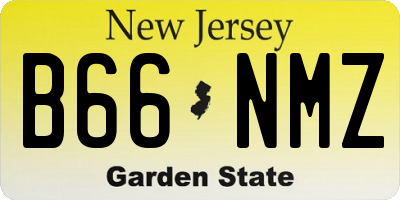 NJ license plate B66NMZ