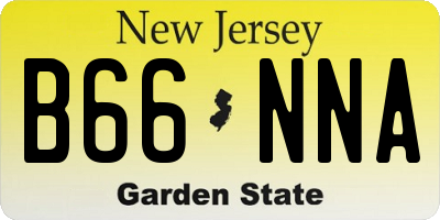 NJ license plate B66NNA