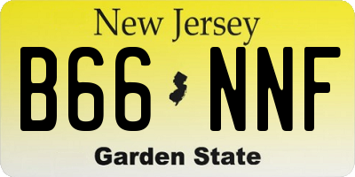 NJ license plate B66NNF