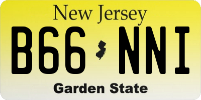 NJ license plate B66NNI