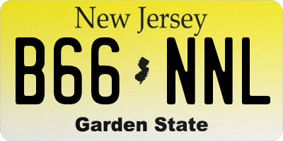 NJ license plate B66NNL
