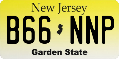 NJ license plate B66NNP