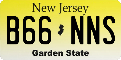 NJ license plate B66NNS