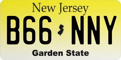 NJ license plate B66NNY