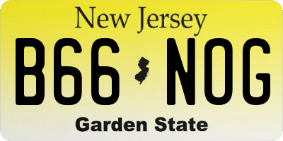 NJ license plate B66NOG