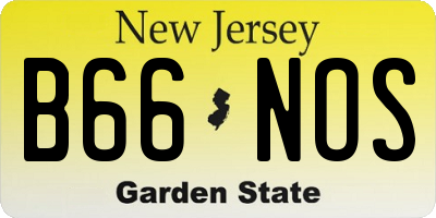 NJ license plate B66NOS