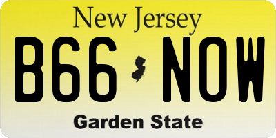 NJ license plate B66NOW