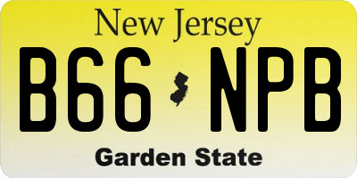 NJ license plate B66NPB