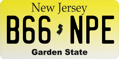 NJ license plate B66NPE