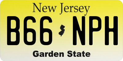 NJ license plate B66NPH