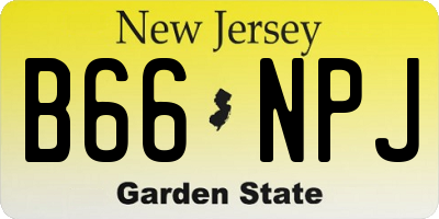 NJ license plate B66NPJ