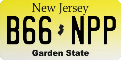 NJ license plate B66NPP