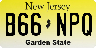 NJ license plate B66NPQ
