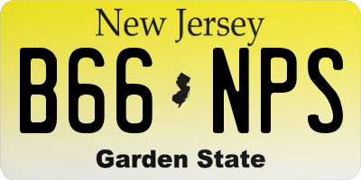 NJ license plate B66NPS
