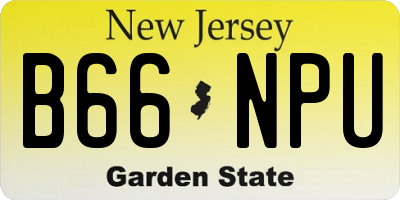NJ license plate B66NPU