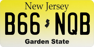 NJ license plate B66NQB