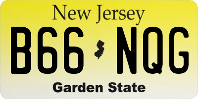 NJ license plate B66NQG