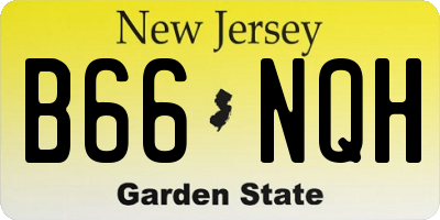 NJ license plate B66NQH