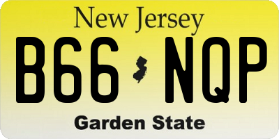 NJ license plate B66NQP