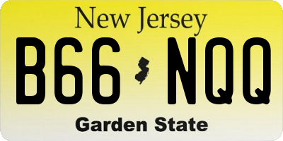 NJ license plate B66NQQ