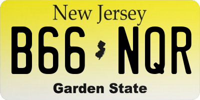 NJ license plate B66NQR