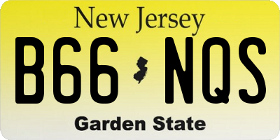NJ license plate B66NQS