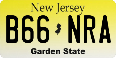 NJ license plate B66NRA