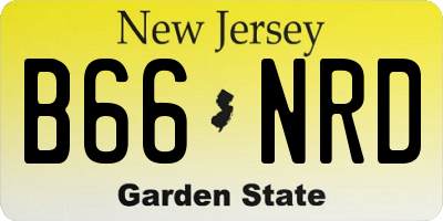 NJ license plate B66NRD