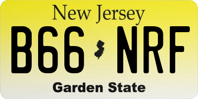 NJ license plate B66NRF