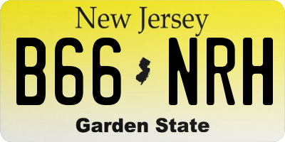 NJ license plate B66NRH