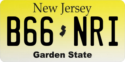 NJ license plate B66NRI