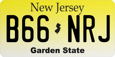 NJ license plate B66NRJ