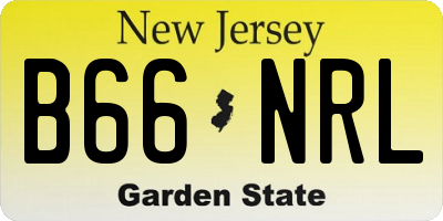 NJ license plate B66NRL