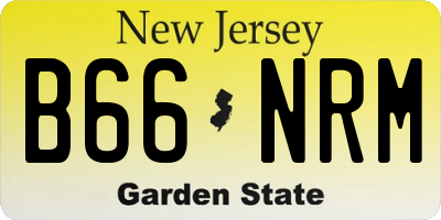 NJ license plate B66NRM