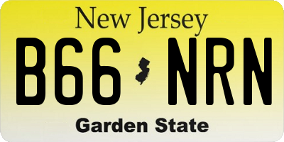 NJ license plate B66NRN