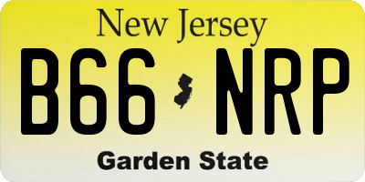 NJ license plate B66NRP