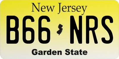 NJ license plate B66NRS