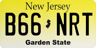 NJ license plate B66NRT