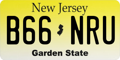 NJ license plate B66NRU