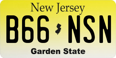 NJ license plate B66NSN