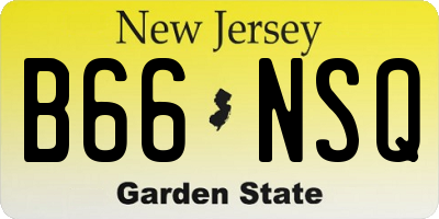 NJ license plate B66NSQ