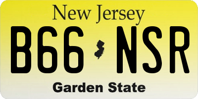 NJ license plate B66NSR
