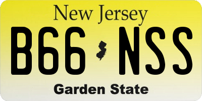 NJ license plate B66NSS