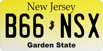 NJ license plate B66NSX