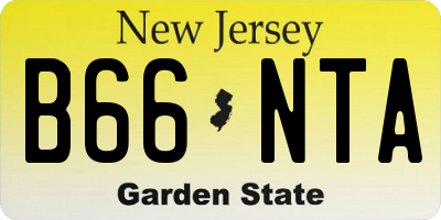 NJ license plate B66NTA