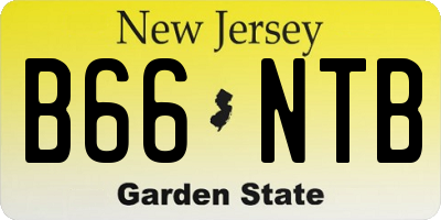 NJ license plate B66NTB