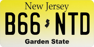 NJ license plate B66NTD