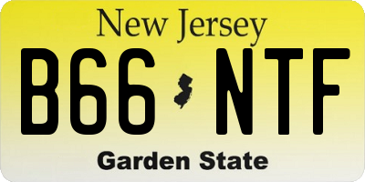 NJ license plate B66NTF